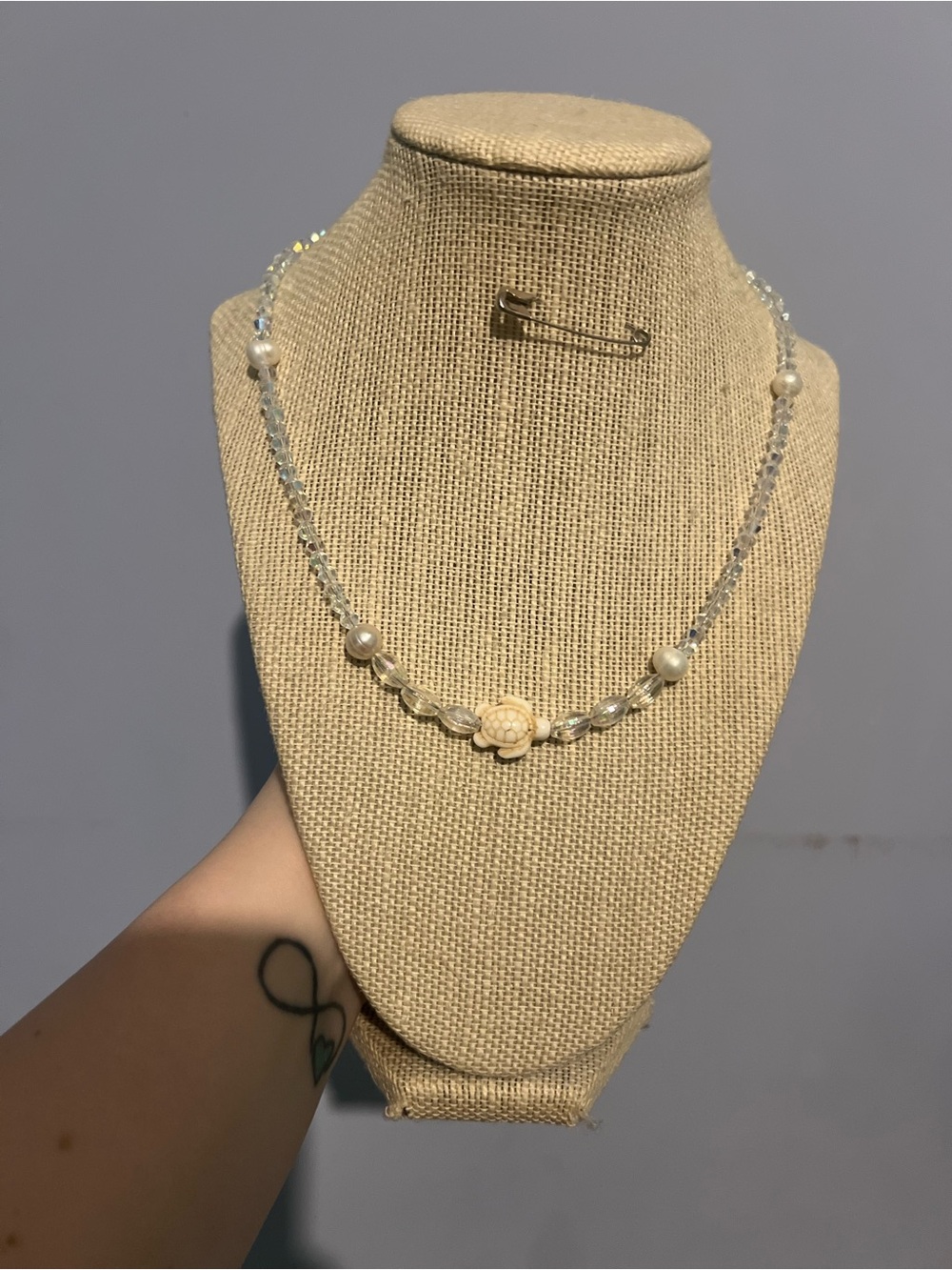 Handmade Pearl & Turtle Necklace - Women Jewelry
